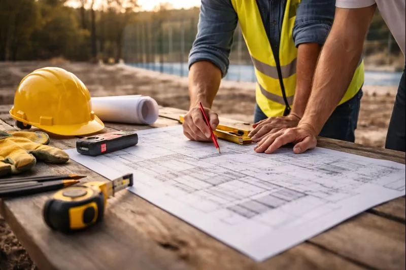 Préparation de chantier terrain de padel en PACA